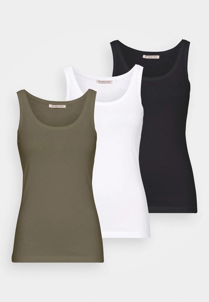 T-Shirt ANNA FIELD Anna Field Basic Tank 3er Pack Noir Femme | KYN-6578453